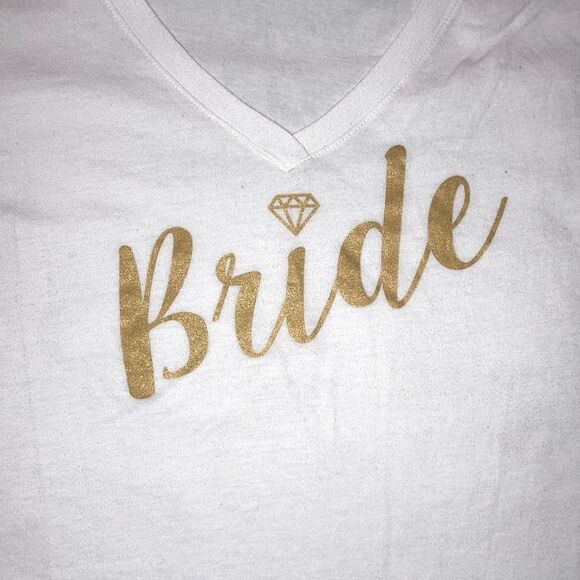 Next Level Ideal T, Short Sleeve White Bride T-Shirt - Picture 2 of 4